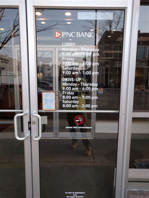 Mon - Fri: 8 a.m. - 9 p.m. ET. Sat - Sun: 8 a.m. - 5 p.m. ET. 1-888-PNC-BANK (762-2265) Important Legal Disclosures & Information. PNC offers a contactless service to our customers visiting select PNC Branches allowing them to send a text (SMS) message to a branch representative. This service will service both ‘walk-in’ customers as well as ...